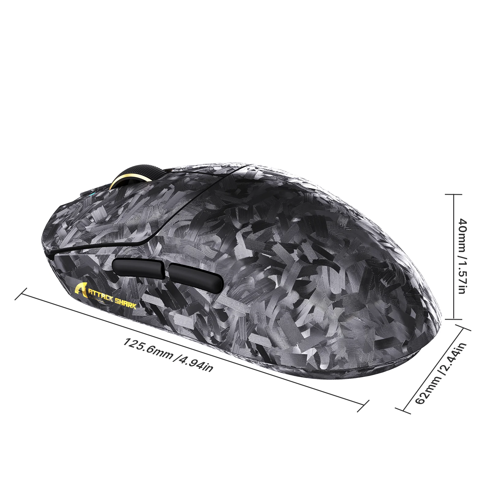 ATTACK SHARK RS3 ULTRA Carbon Fiber Wireless PAW3955MAX Gaming Mouse - Image 12