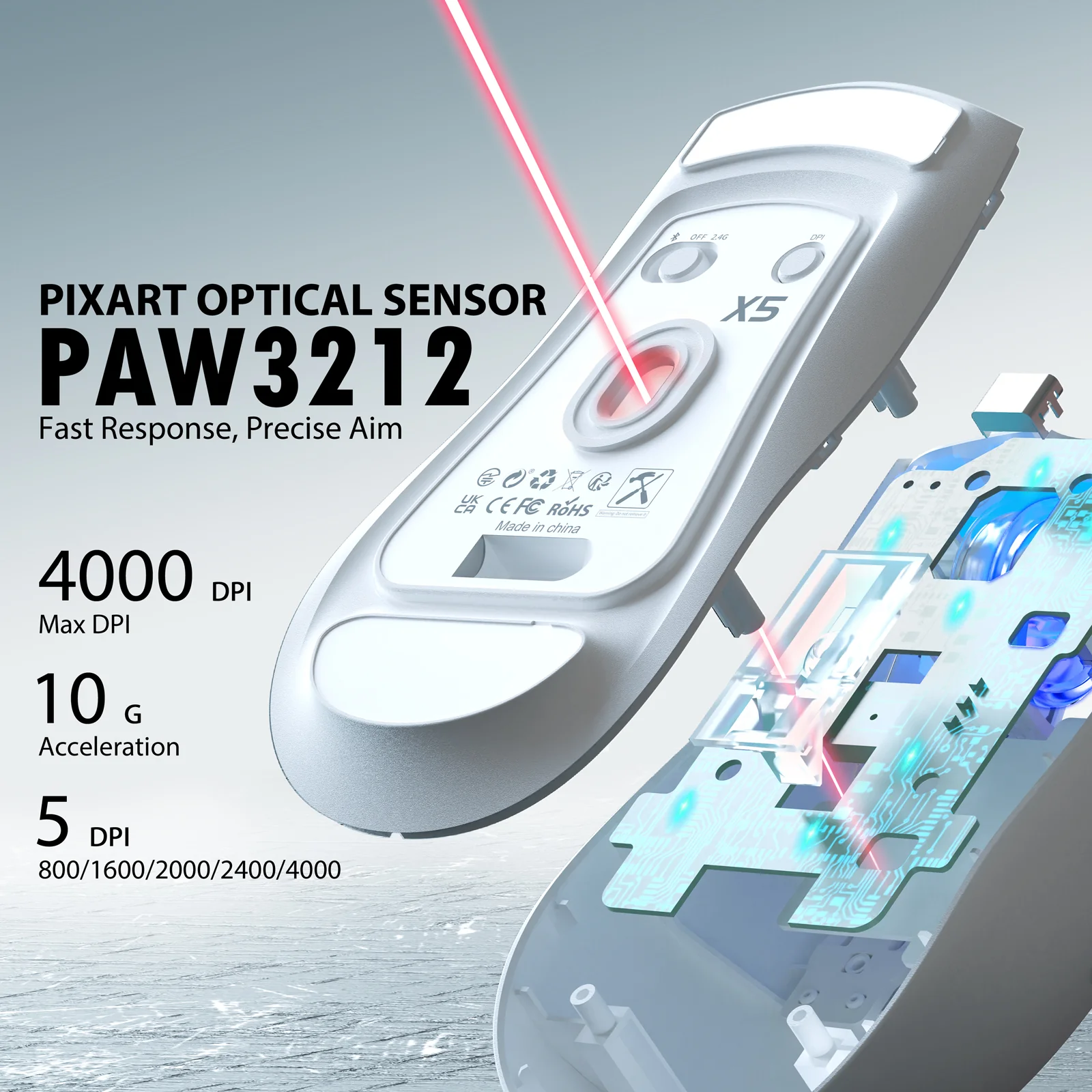 ATTACK SHARK X5 Wireless Gaming Mouse - Image 7
