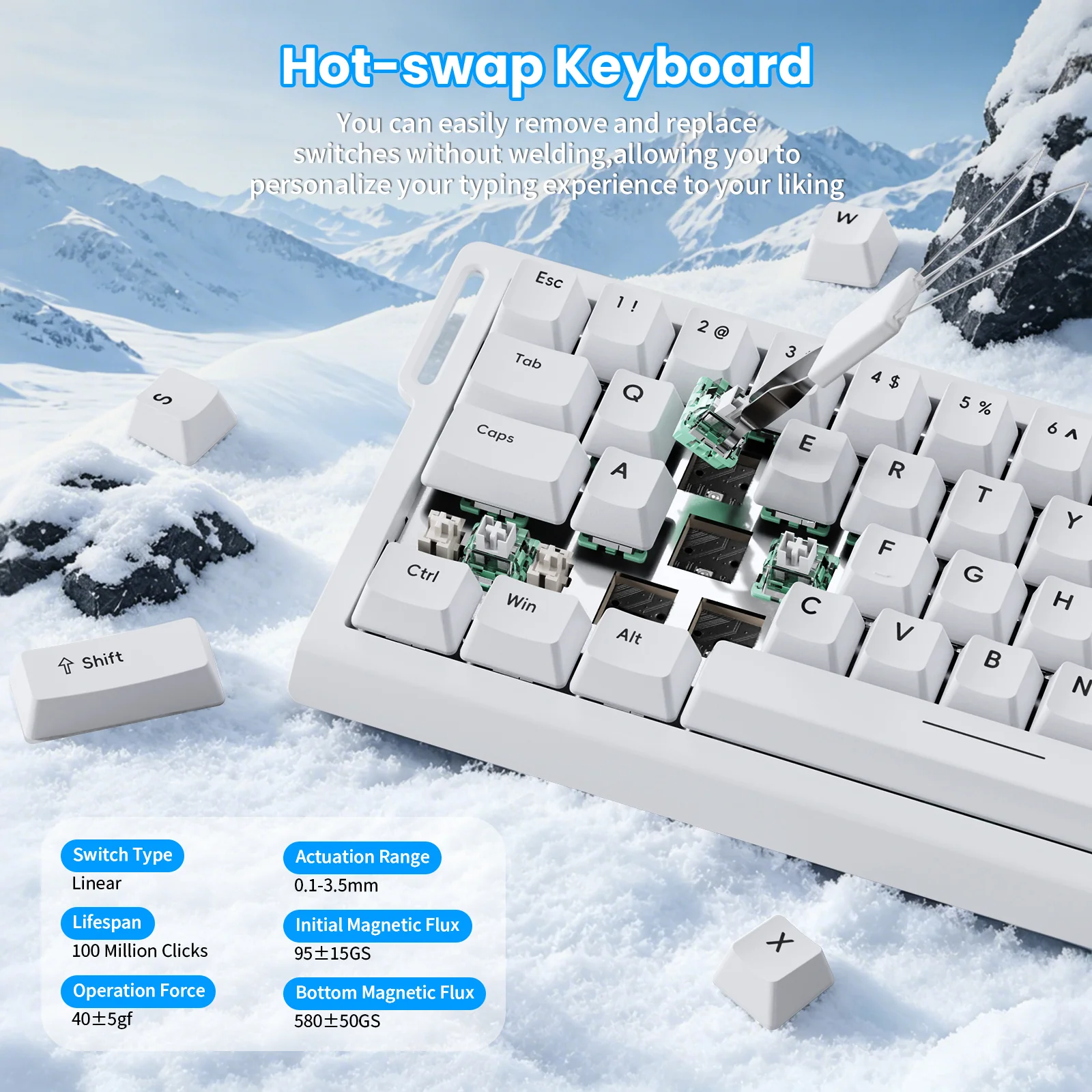 ATTACK SHARK X68 HE Rapid Trigger Keyboard Magnetic Switch with C01PRO Coiled Cable - Image 52